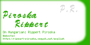 piroska rippert business card